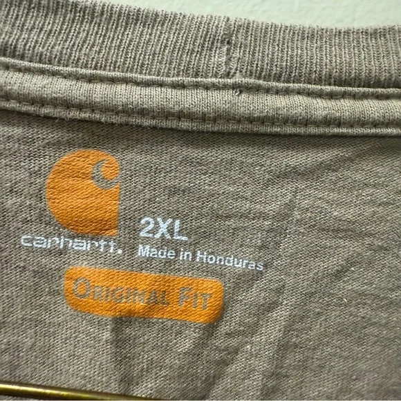 Carhartt Original Fit Pocket T-Shirt 2XL Tan - Picture 4 of 6